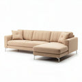 Canapé sectionnel en tissu beige avec méridienne dimensions 250 x 200 x 85cm