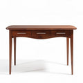 Bureau en bois marron avec trois tiroirs dimensions 120 x 60 x 75cm