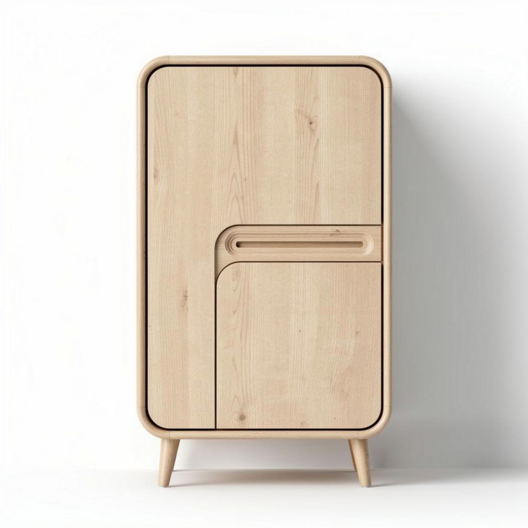 Armoire en bois de pin naturel pour rangement moderne 80 x 40 x 120cm